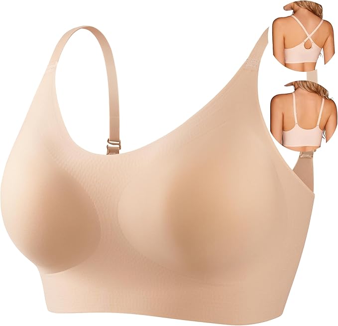 Lace Women's Seamless No Underwire Bra Soft Wireless Comfort Bralettes Full Coverage Bralette Everyday T-Shirt Bra